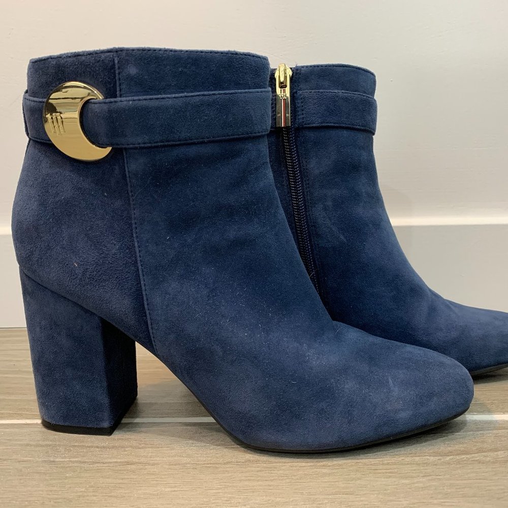 Tommy Hilfiger Blue Suede Booties 10M